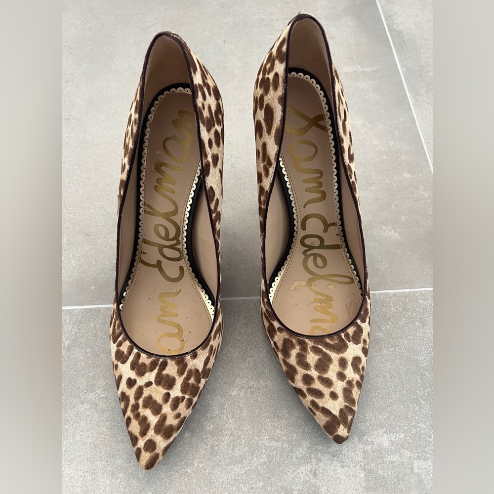 Sam Edelman Hazel Pointy Toe Pump, LEOPARD CALF HAIR
